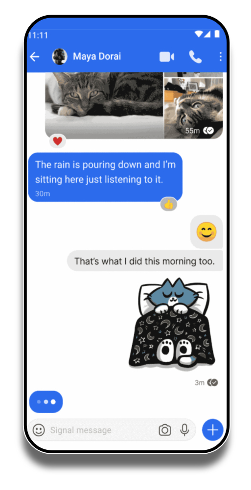 Signal App Chat Screenshot
