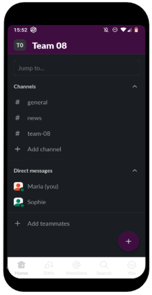 Slack App Screenshot