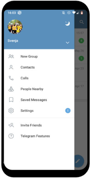 Telegram App Screenshot