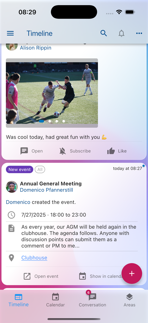 Timeline Mockup