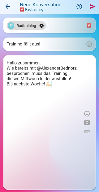 Erwähnungen mit @ verwenden
