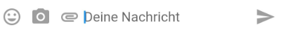 Nachrichtenfeld vor dem Teilen