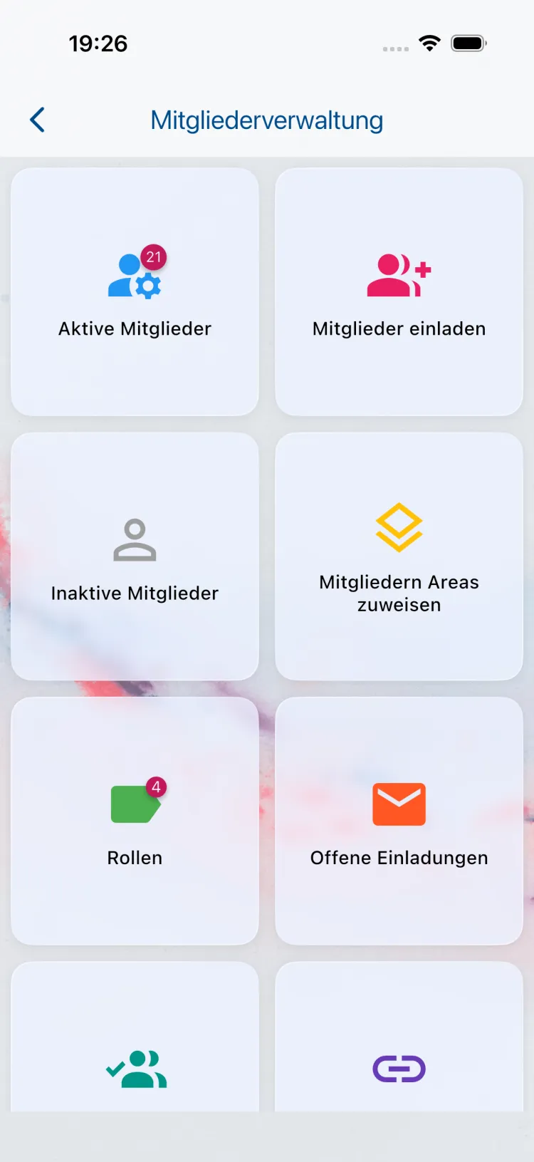 Mitgliederverwaltung mit „Mitgliedern Areas zuweisen“