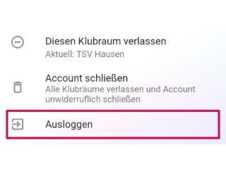 Ausloggen