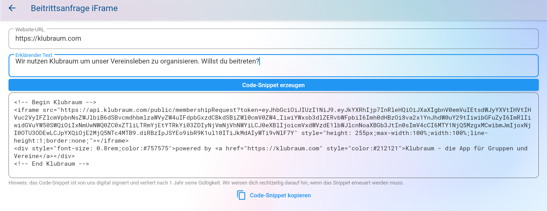 Code-Snippet