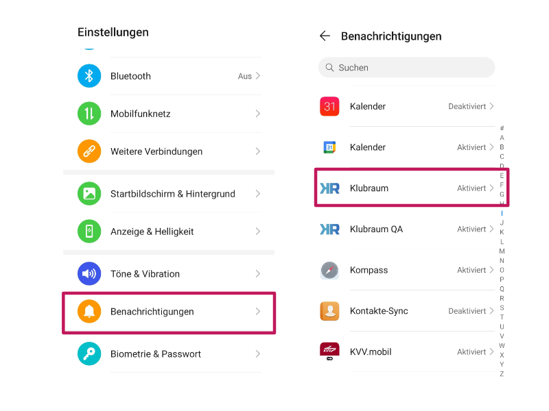 Android Benachrichtigungen