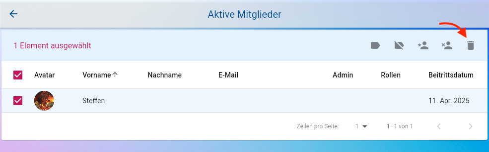 Mitglieder entfernen