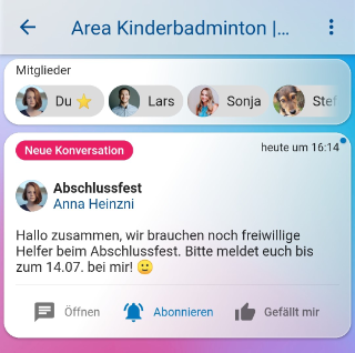 Konversation in Area