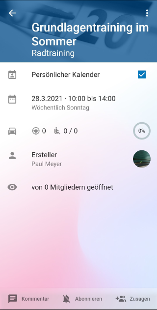 Persönlicher Kalender