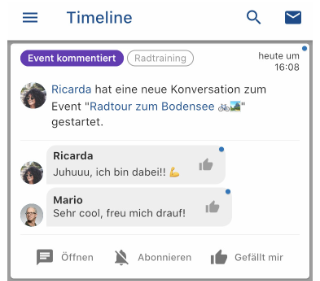 Timeline Übersicht