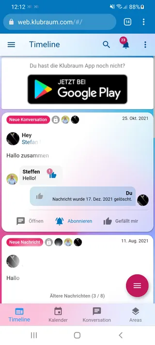 Im Browser (Android)