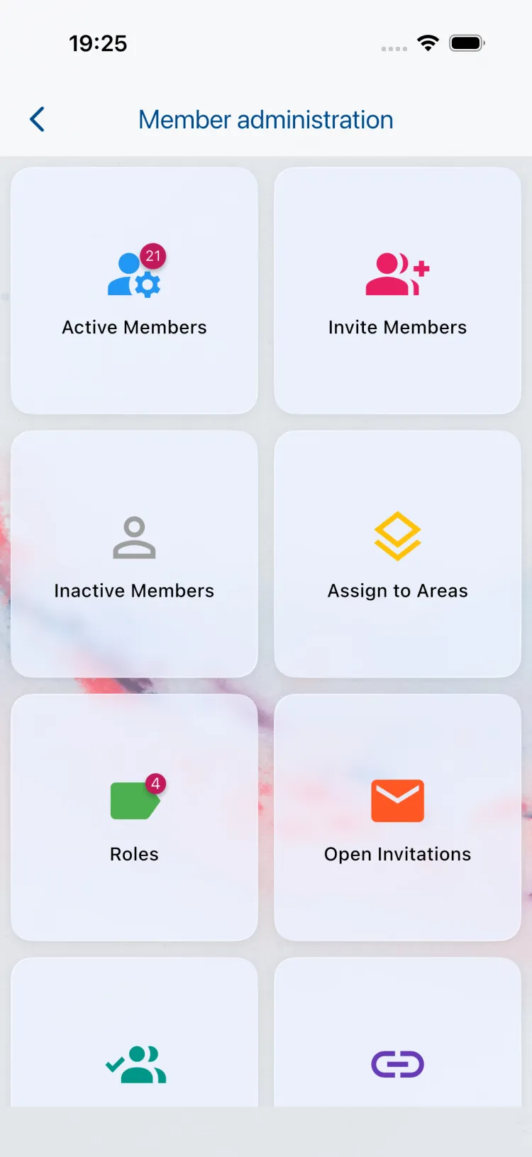 Member administration with "Assign to Areas"