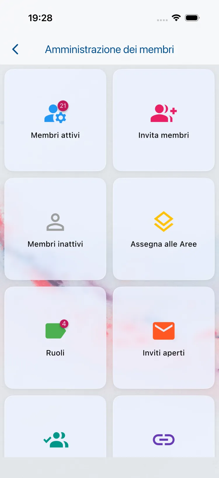 Amministrazione dei membri con "Assegna alle Aree"