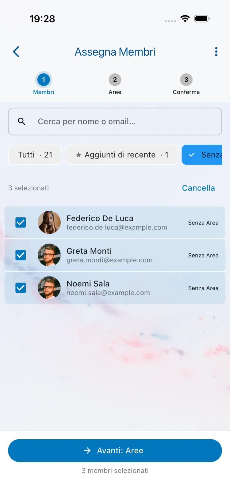 Passaggio 1: seleziona i membri